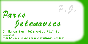 paris jelenovics business card